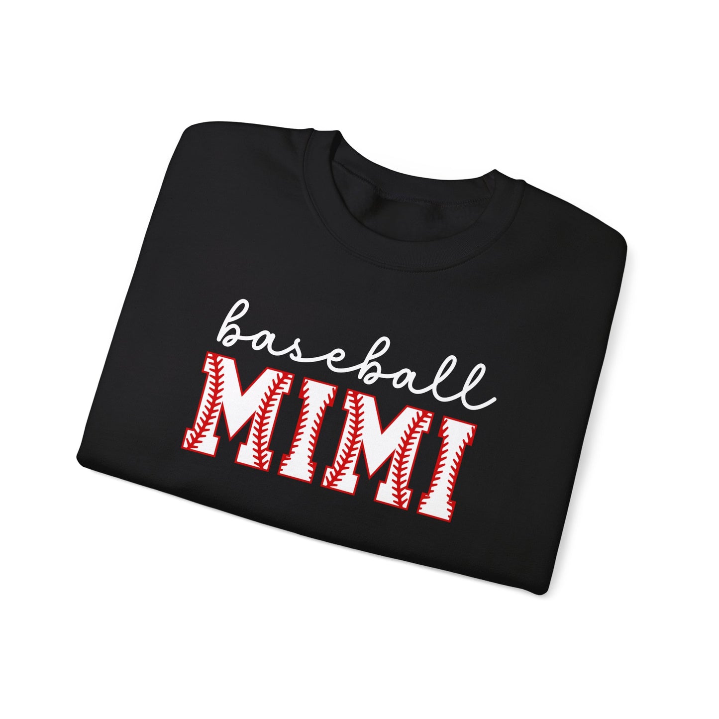 Mimi Sweatshirt Baseball Grandma Shirt Customized Sleeve Mimi Shirt Personalized Grandma Sweatshirt Mimi Gift Mimi Sweater Baseball Game Day Custom Baseball Gift, Personalized Retro Mimi Shirt shown in black