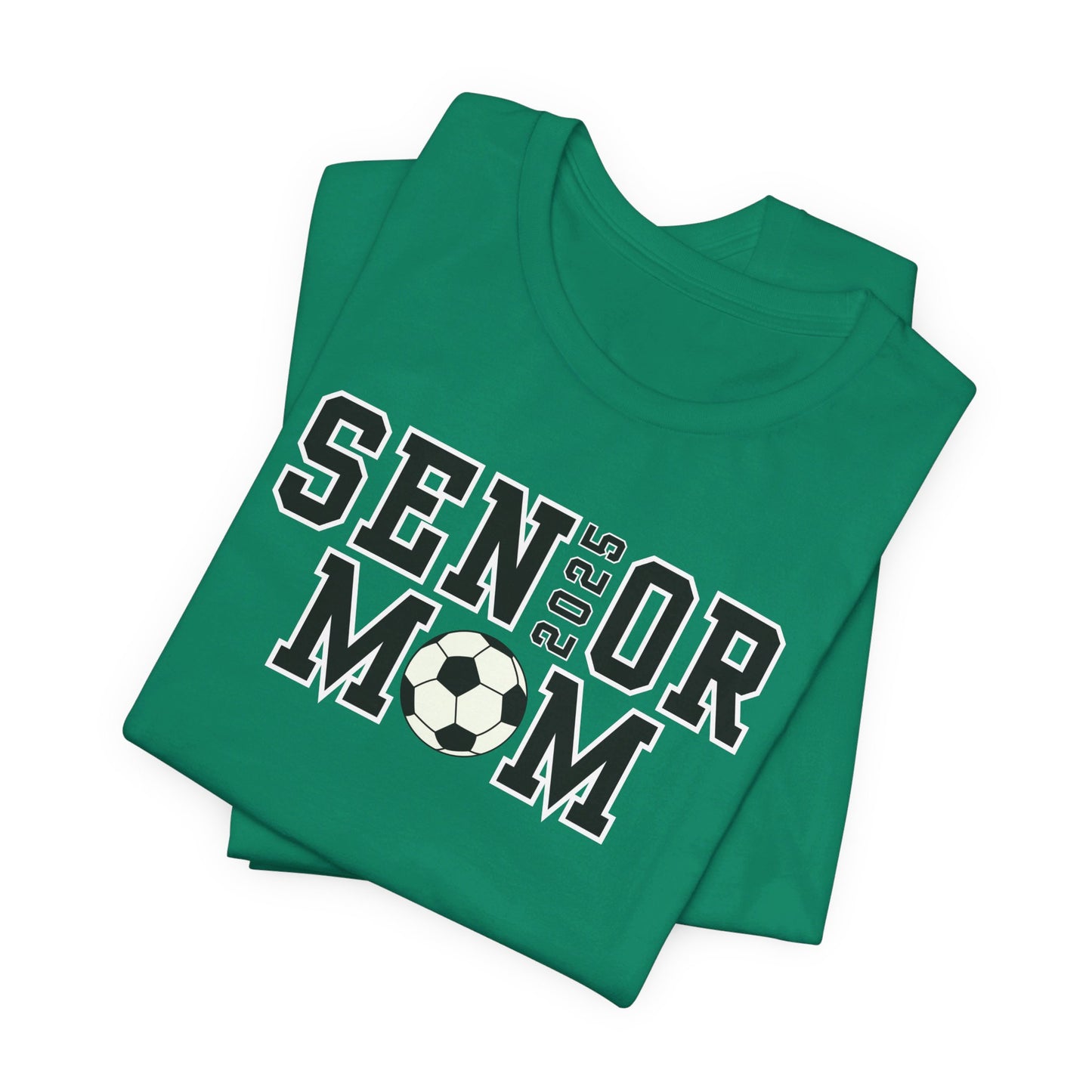 Senior Soccer Dad Shirt or Senior Soccer Mom Shirt with Custom Name on Sleeve