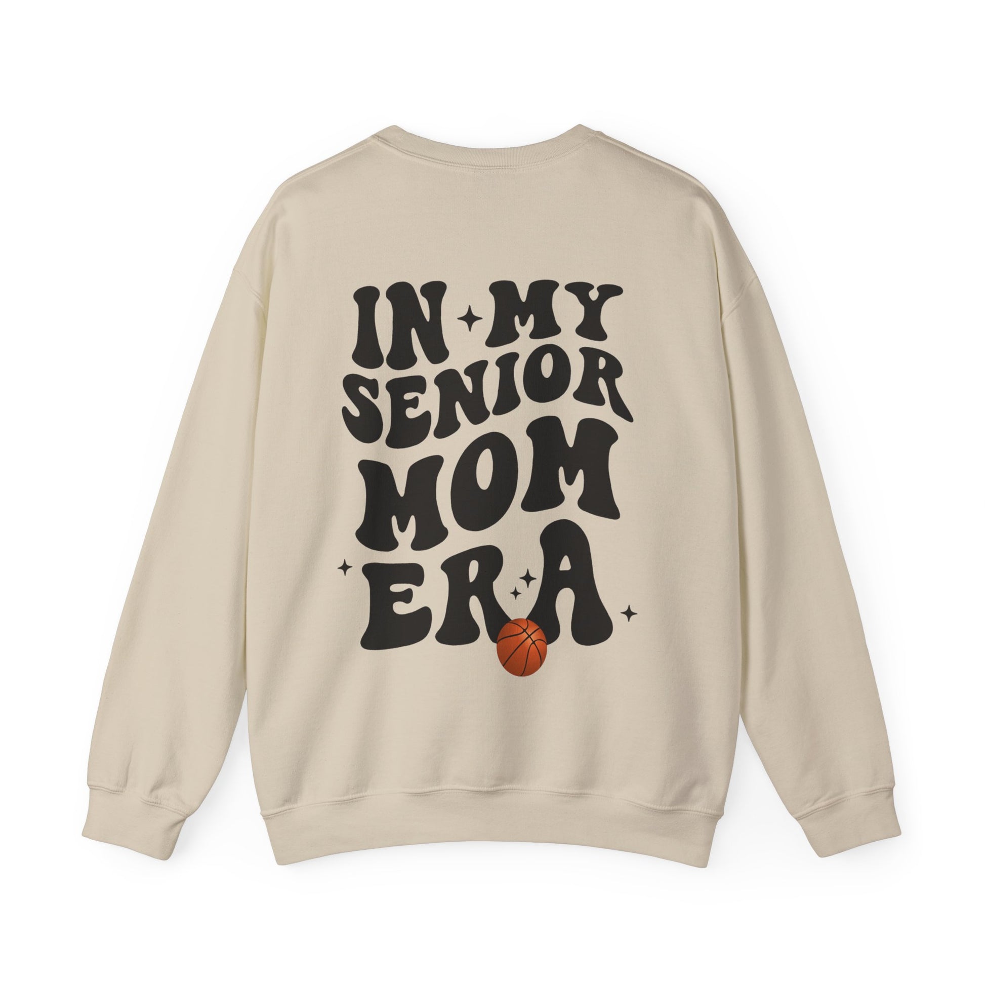 Senior Basketball Mom Era Sweatshirt shown in sand