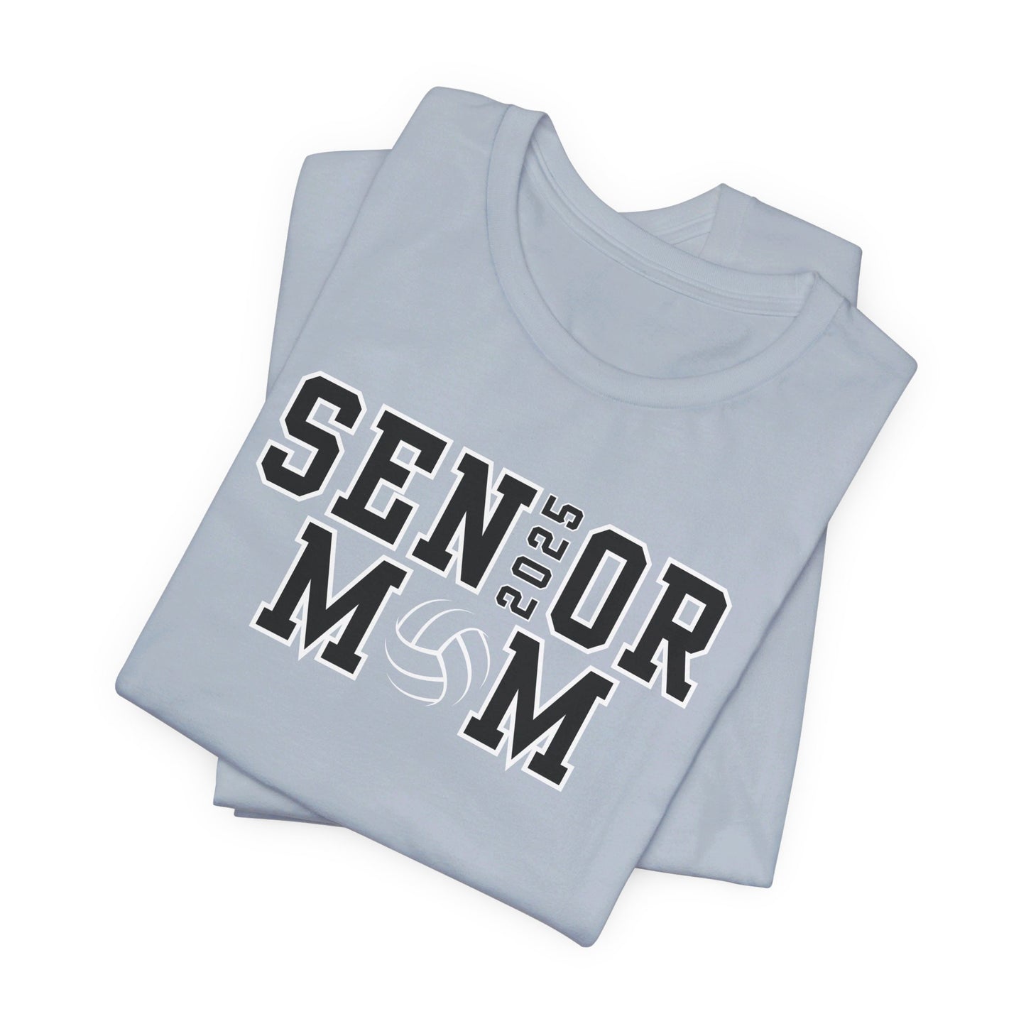 Custom Senior Volleyball Mom Shirt Name on Sleeve Volleyball Shirt Volleyball Dad Shirt Volleyball Gifts Matching Shirts Volleyball tshirt Volleyball Mom and Dad Shirts Volleyball tshirt family shown in light blue