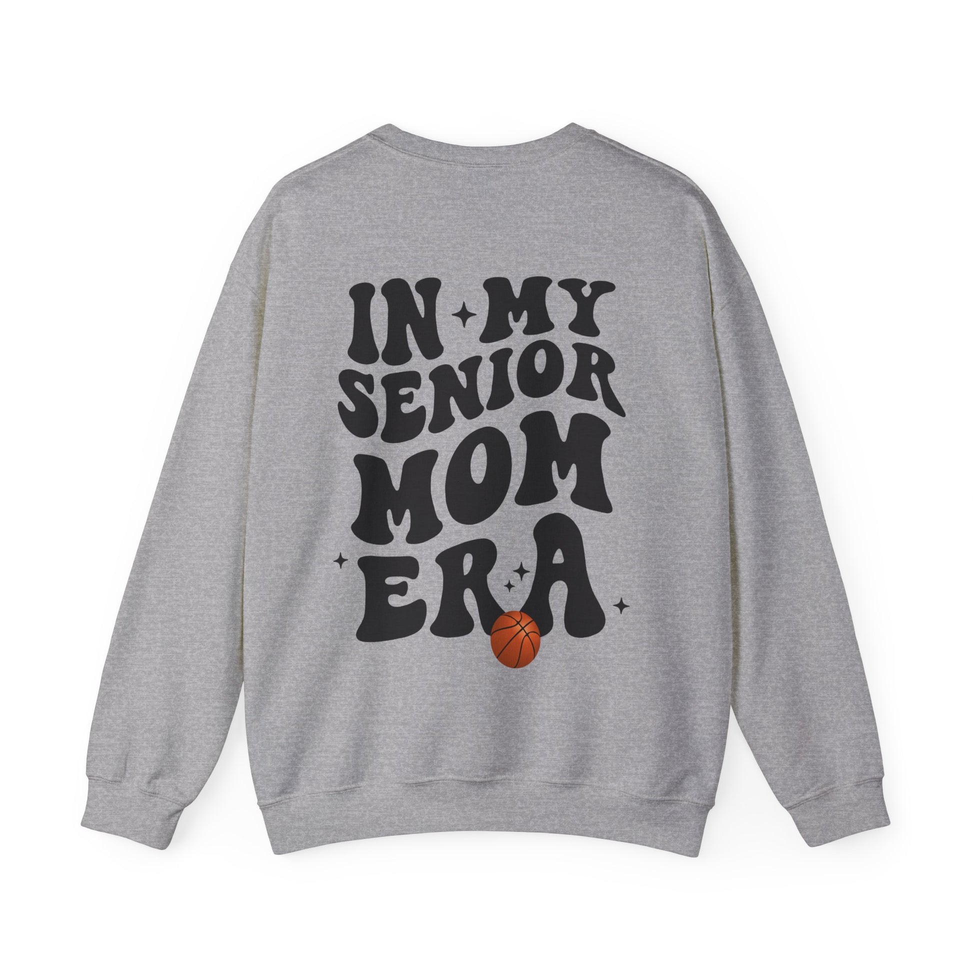 Senior Basketball Mom Era Sweatshirt shown in sport grey