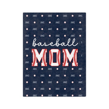 Load image into Gallery viewer, Custom Baseball Mom Blanket for Baseball Game Day
