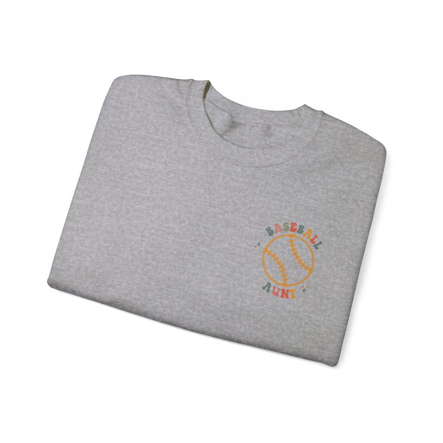 Aunt Baseball Sweatshirt, In My Baseball Aunt Era Game Day Shirt shown in sport grey