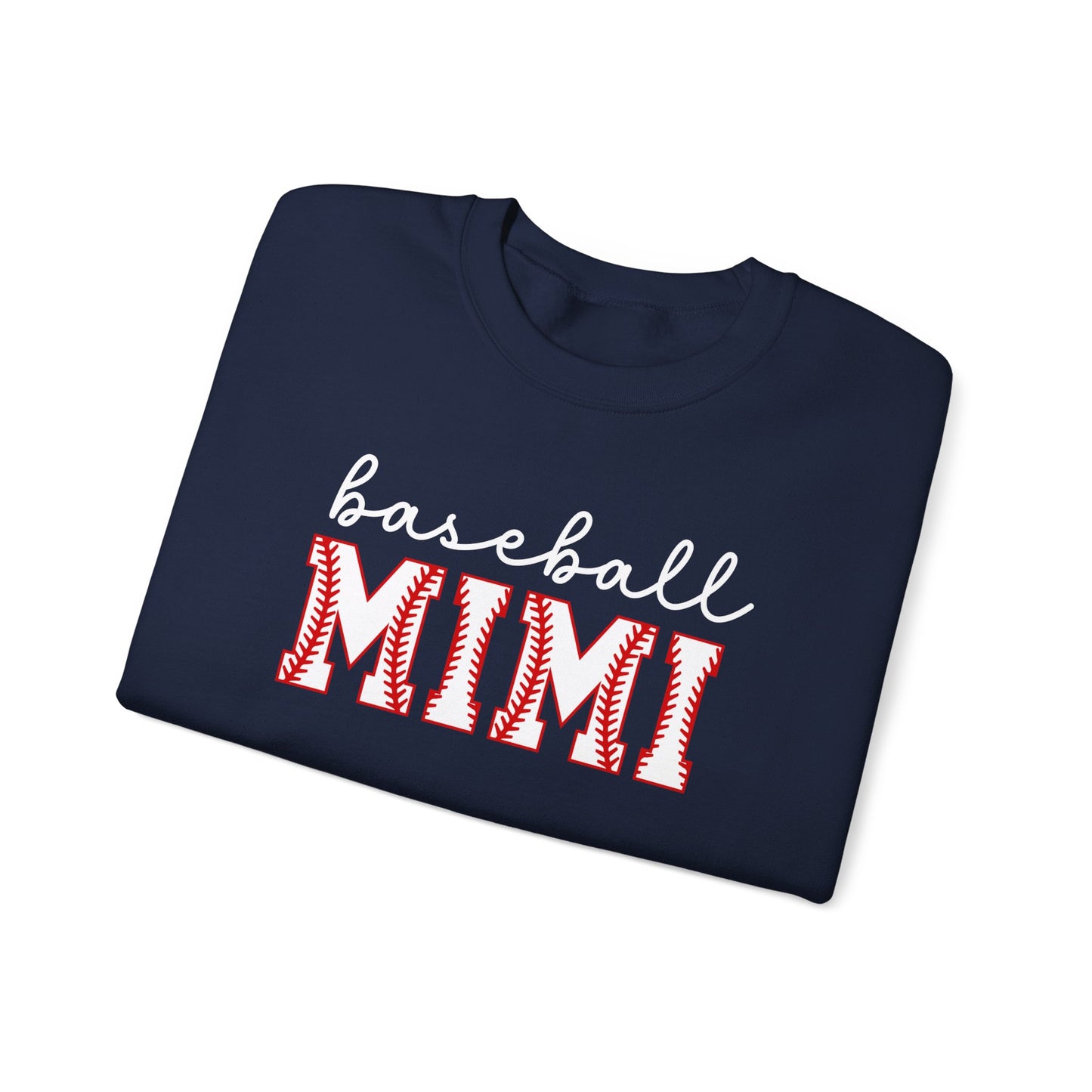 Mimi Sweatshirt Baseball Grandma Shirt Customized Sleeve Mimi Shirt Personalized Grandma Sweatshirt Mimi Gift Mimi Sweater Baseball Game Day Custom Baseball Gift, Personalized Retro Mimi Shirt shown in navy