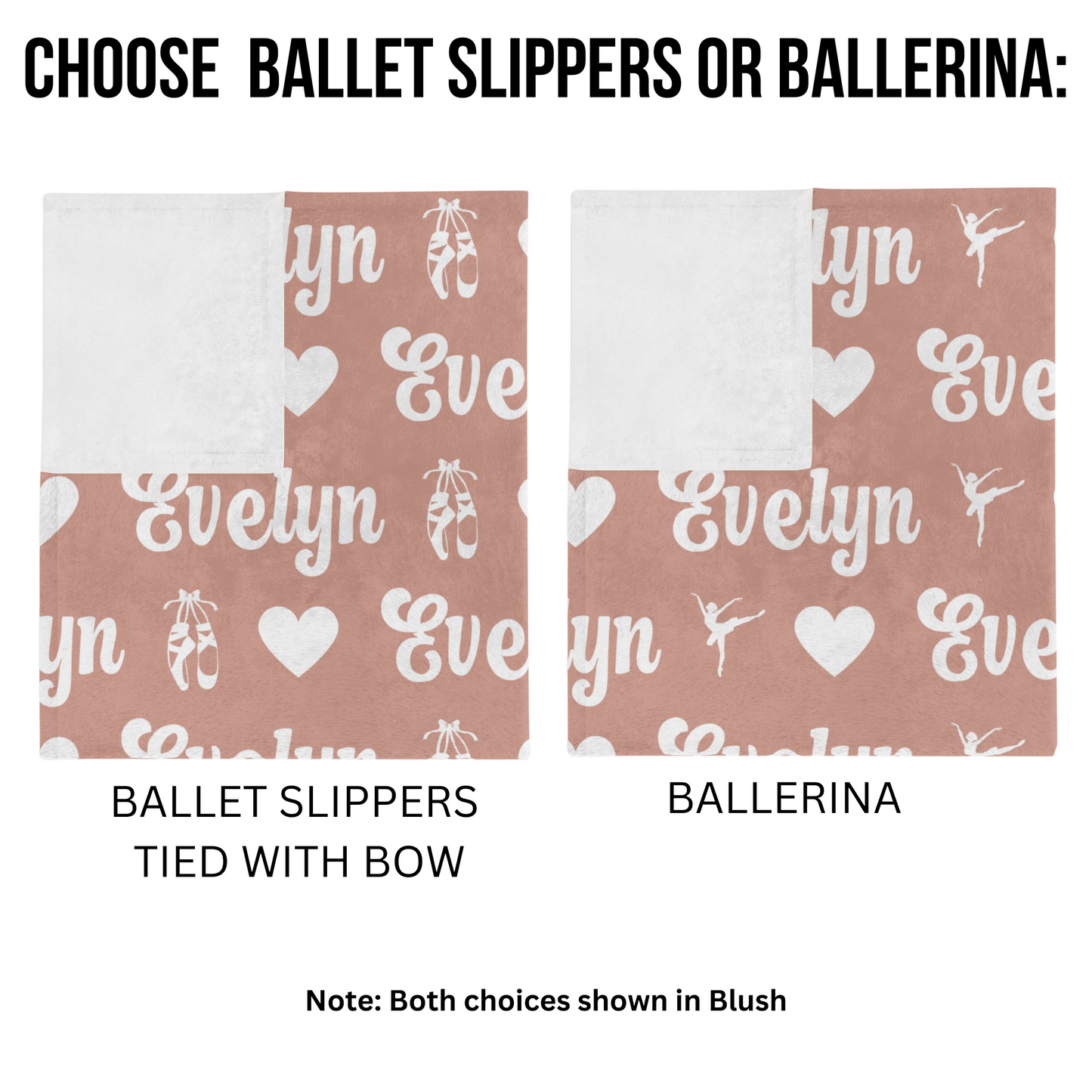 Ballerina Blanket Personalized Name Blanket Ballet Gift