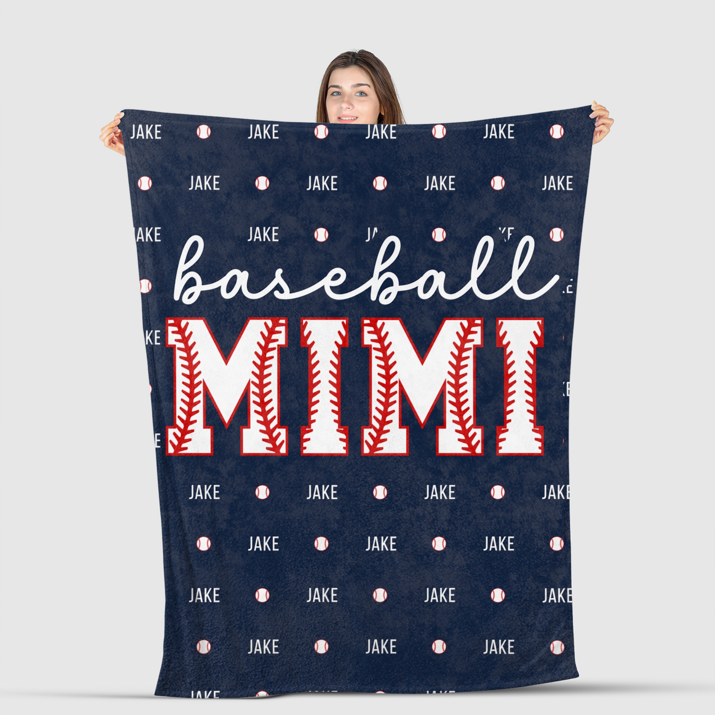 Baseball Mimi Blanket Custom Baseball Blanket for Grandma Gift