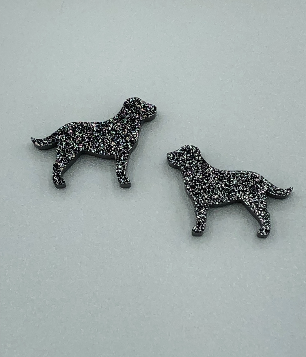 Labrador Mom Earrings - Black Labrador Earrings - Black Lab