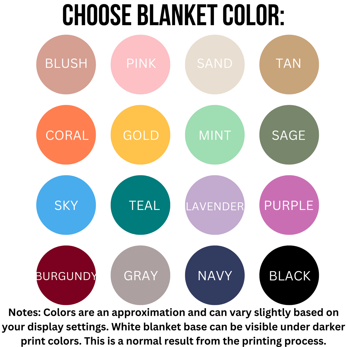 blanket color choices