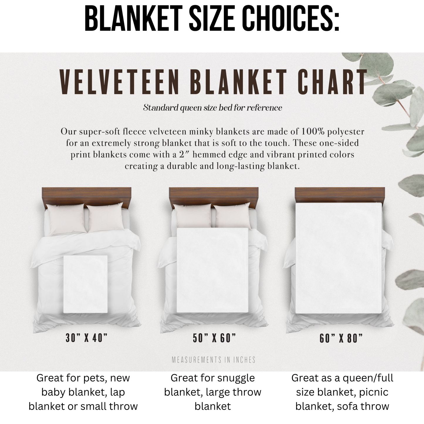 blanket size choices