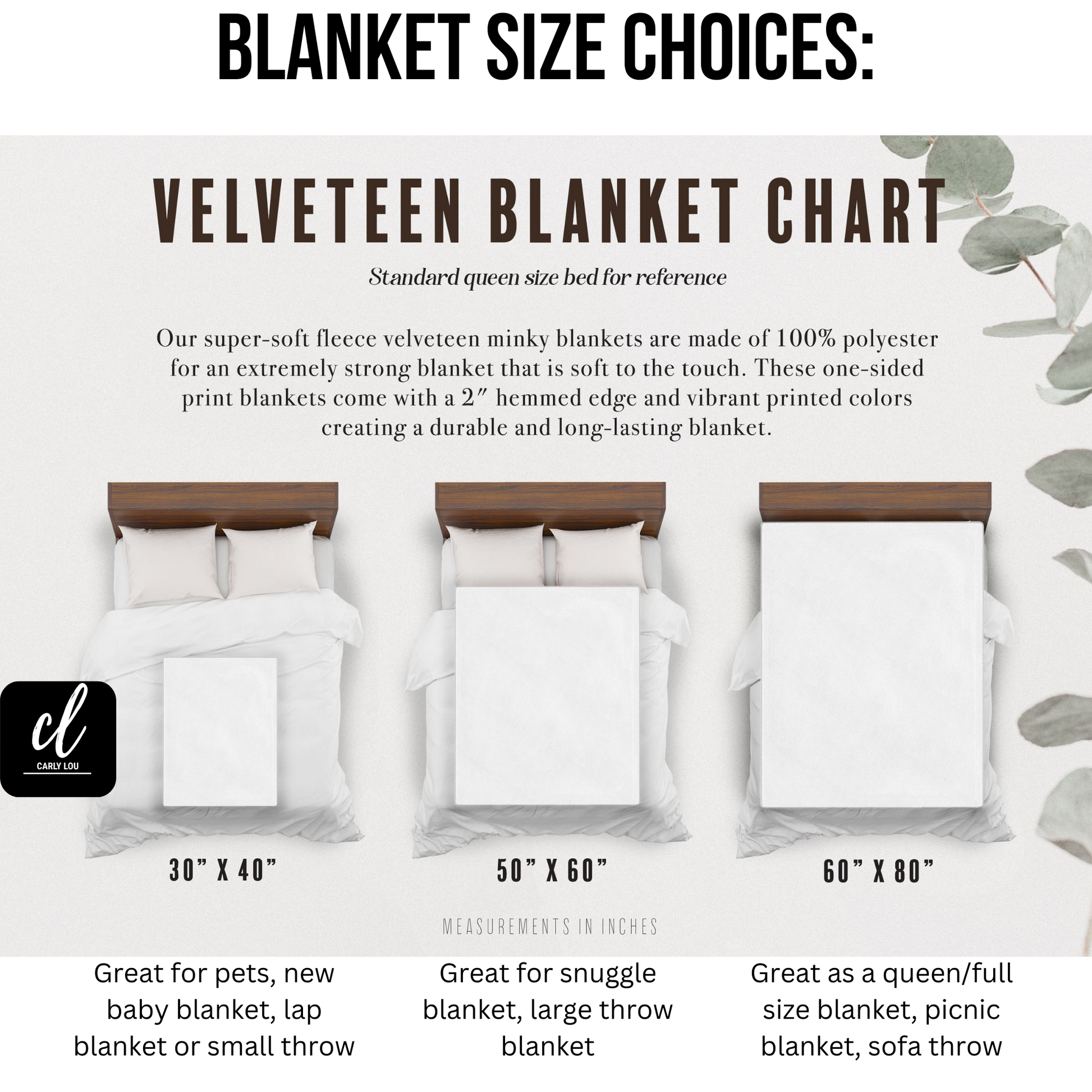 blanket size choices