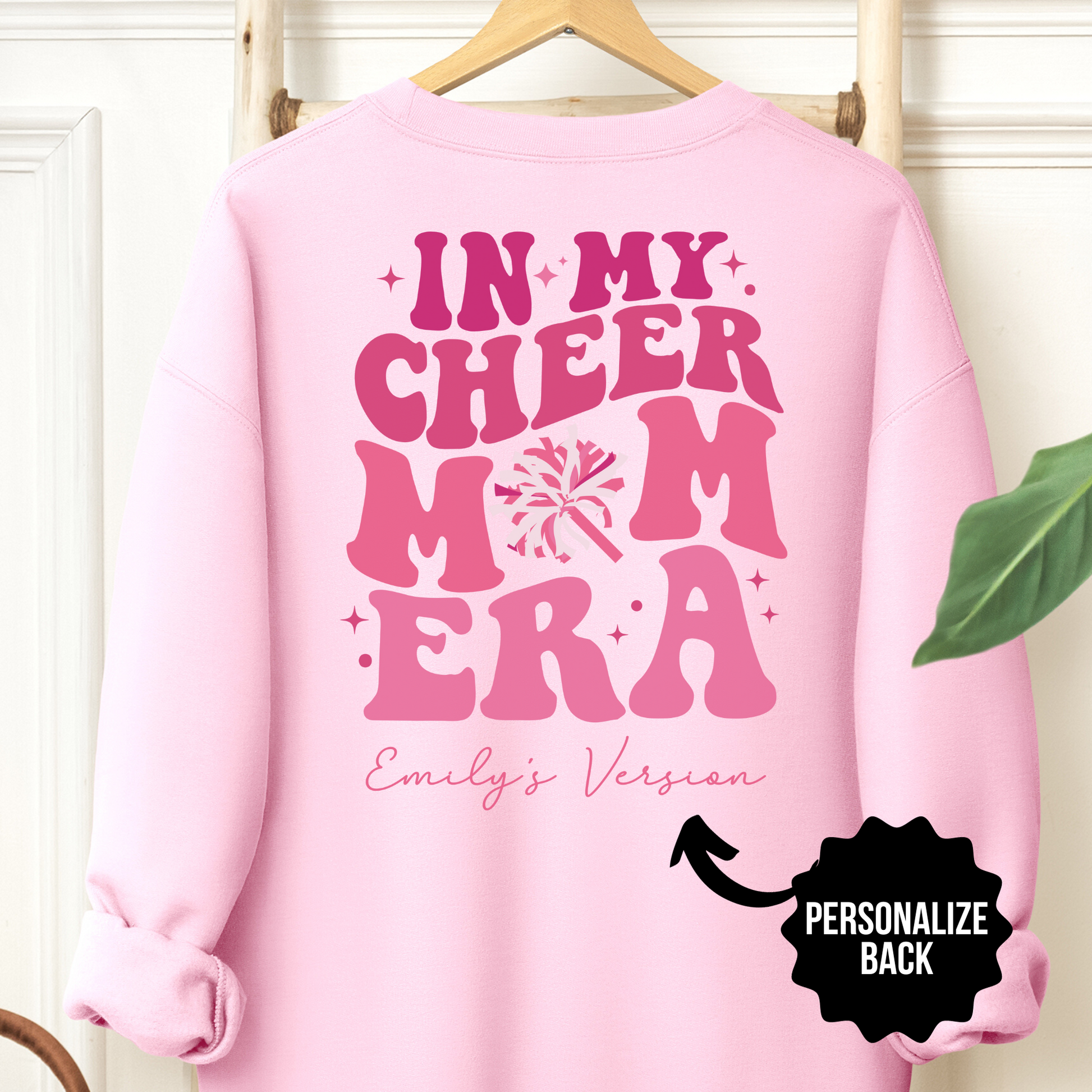 Cheer Blanket, Personalized Cheer Name Blanket, Cheerleader Gift, Custom Cheer Blanket, Cheerleader Name Gift for Cheerleader, Cheer Team sweatshirt shown in pink