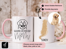 Load image into Gallery viewer, Custom dog mug - personalized golden retriever coffee mug - dog mom mug
