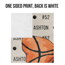 Load image into Gallery viewer, Coquette Bow Personalized Name Basketball Blanket
