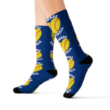 Load image into Gallery viewer,  Custom Softball Socks, Softball Team Gift, Custom Socks, Softball Team Socks, Softball Gift, Personalized Socks, Sports Socks
