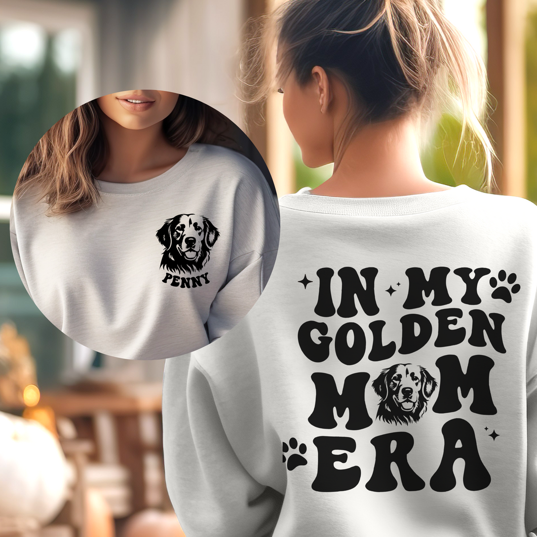 Customized Golden Retriever Dog Mom Sweatshirt - Golden Mom Era