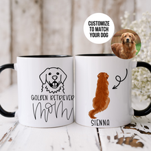 Load image into Gallery viewer, Custom dog mug - personalized golden retriever coffee mug - dog mom mug
