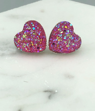 Load image into Gallery viewer, xoxo valentine heart earrings - pink
