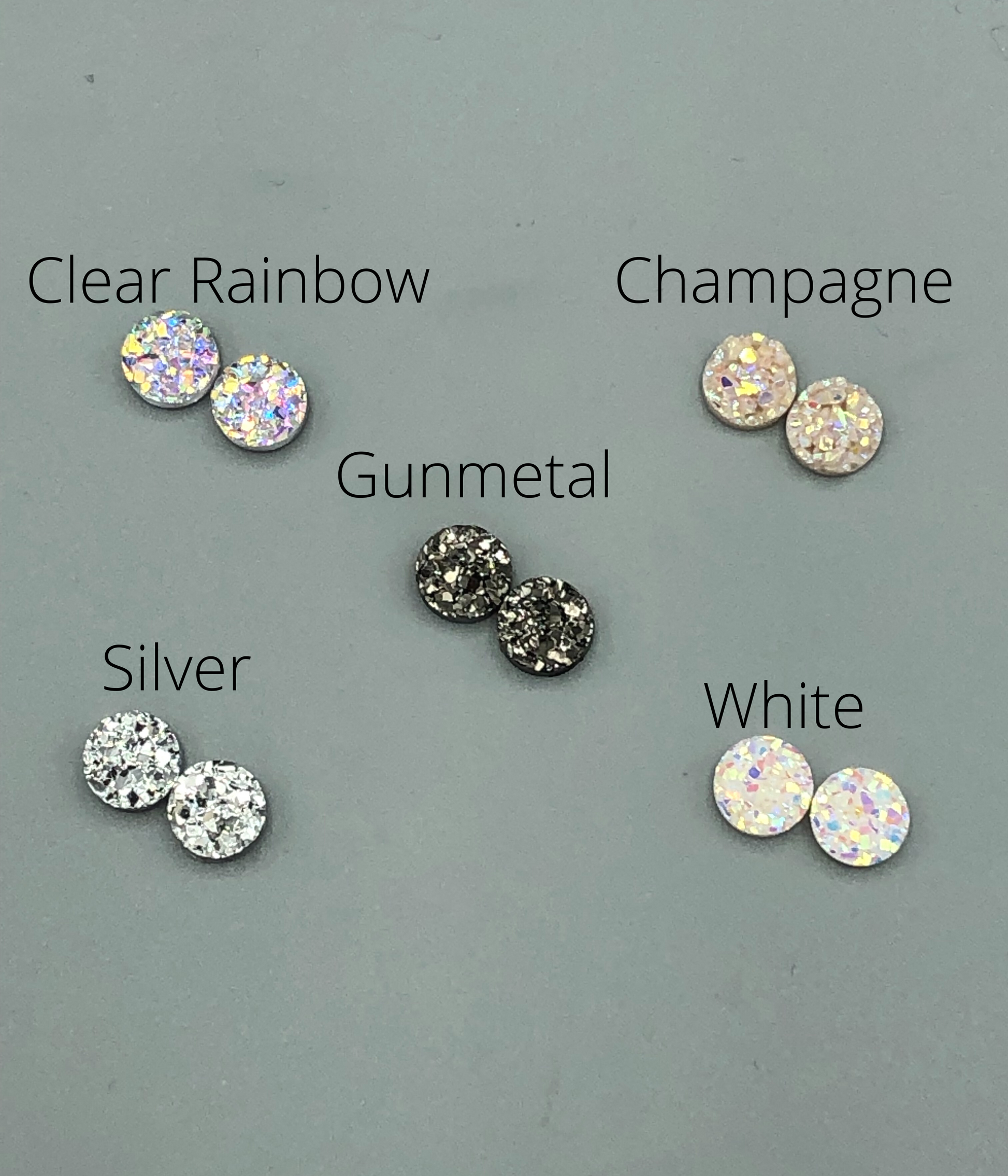 10mm Druzy Earring Color Choices