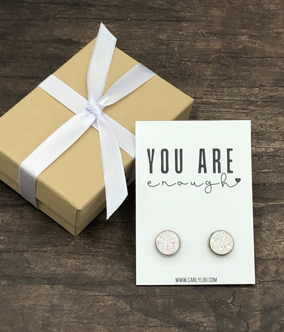 You Are Enough Inspirational Earrings