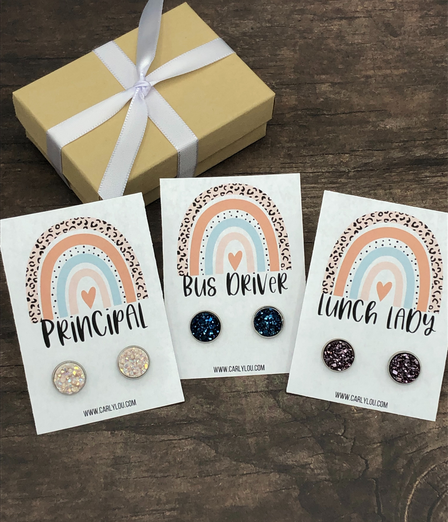 School Staff Appreciation Earrings Gift