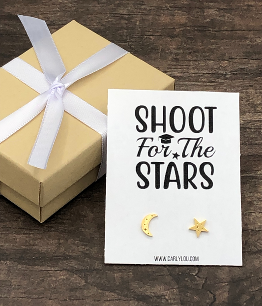 Shoot for the Stars Graduation Earrings