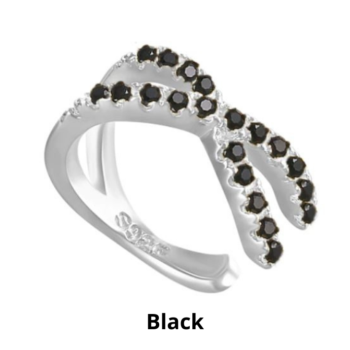 Sterling Ear Cuff with Colored Stones