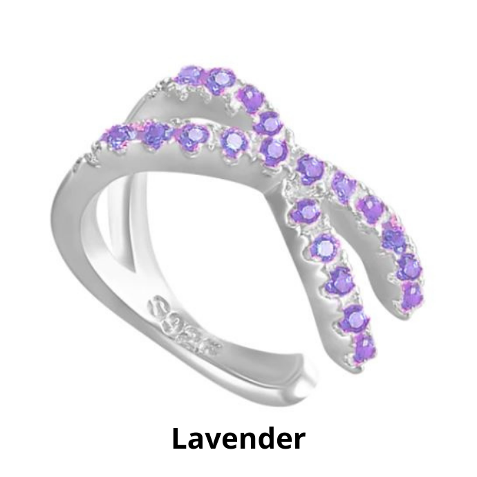 Sterling Ear Cuff with Colored Stones