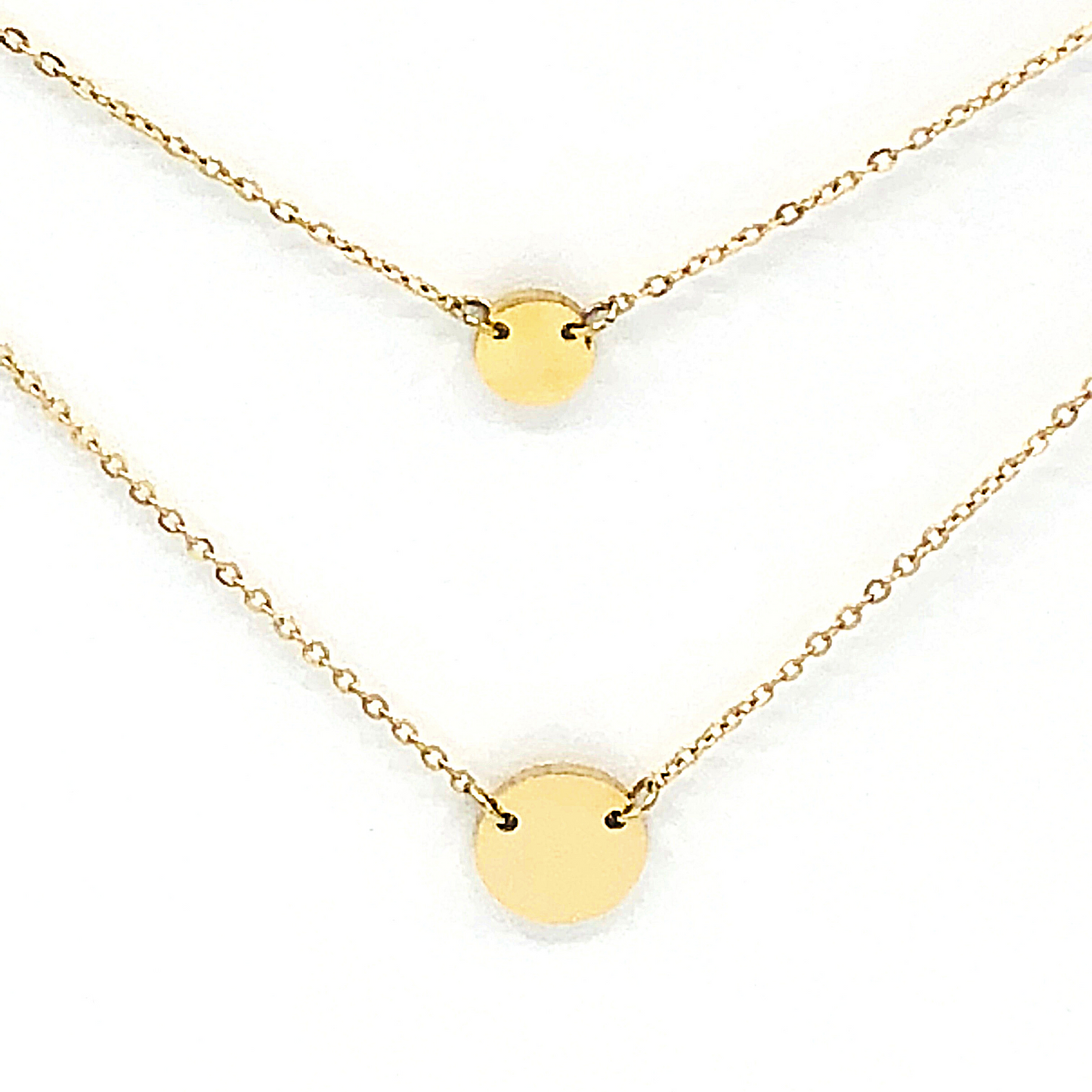 Double Layered Stainless Steel Circle Necklace