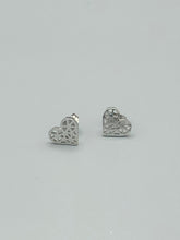 Load image into Gallery viewer, Silver Stainless Steel Heart Earrings
