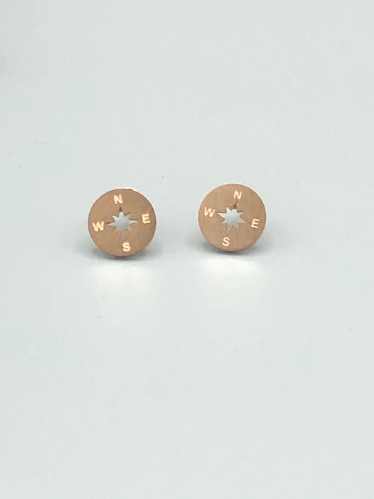 Compass Stud Earrings