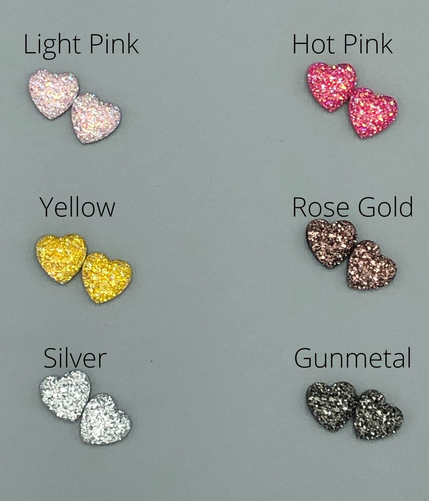 Mom "Strong Important Beautiful Worthy Loved" Druzy Heart Earrings