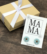 Load image into Gallery viewer, Mama Earrings with 13mm Mint Daisy
