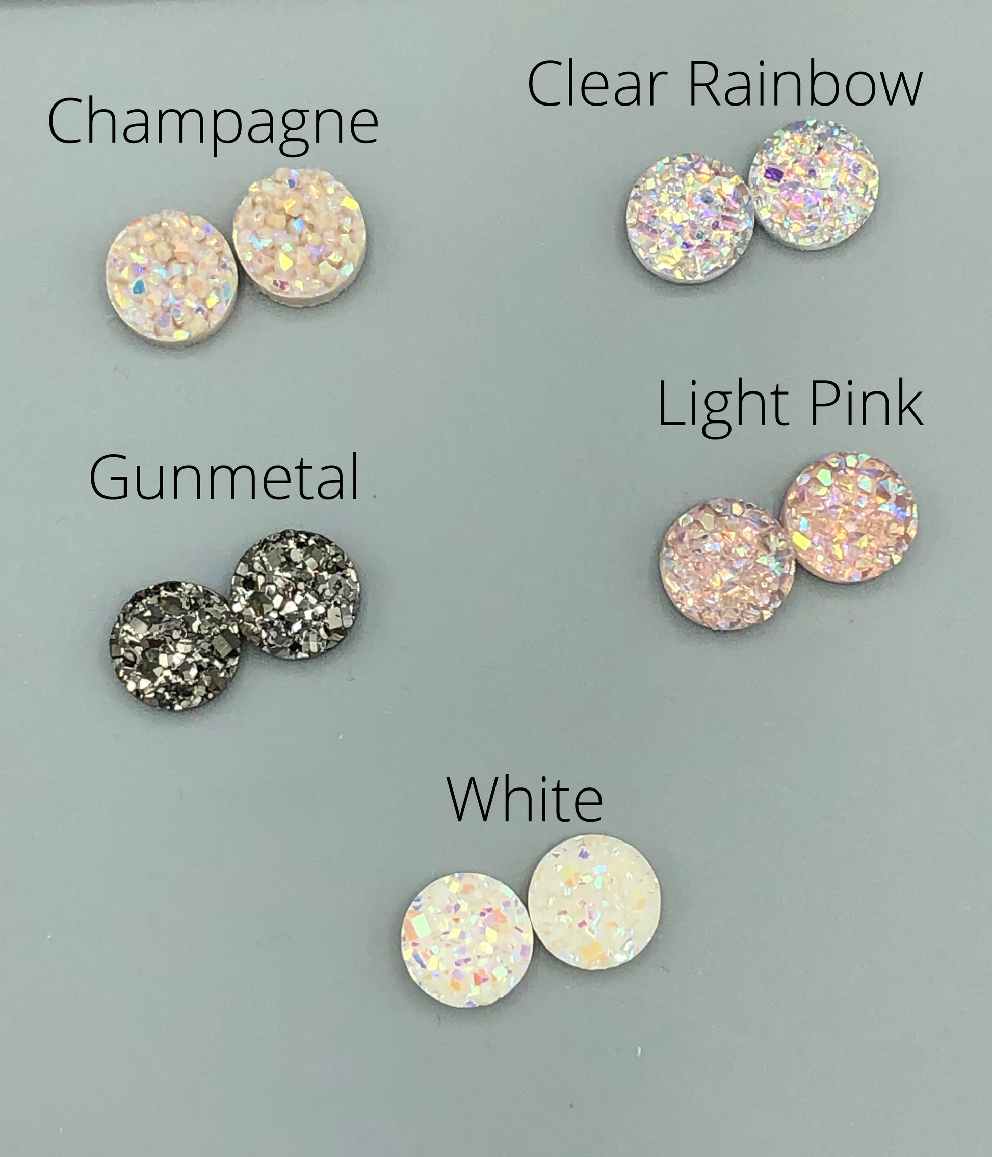 10mm Druzy Earring Color Choices