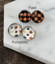 Load image into Gallery viewer, Pumpkin Spice Makes the Teacher Nice Earrings
